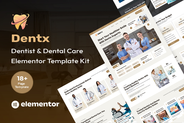 Dentx - Dentist & Dental Care Elementor Template Kit