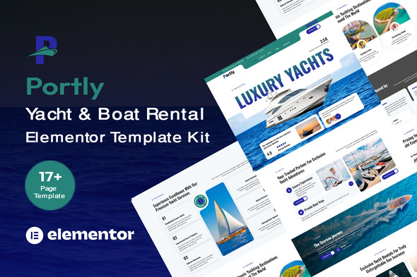 Portly - Yacht & Boat Rental Elementor Template Kit