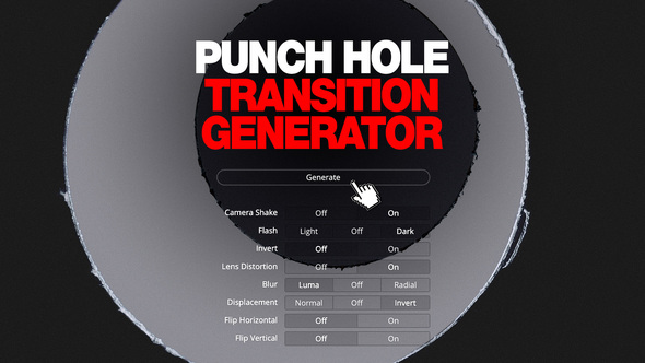 Punch Hole Transitions Generator for DaVinci Resolve