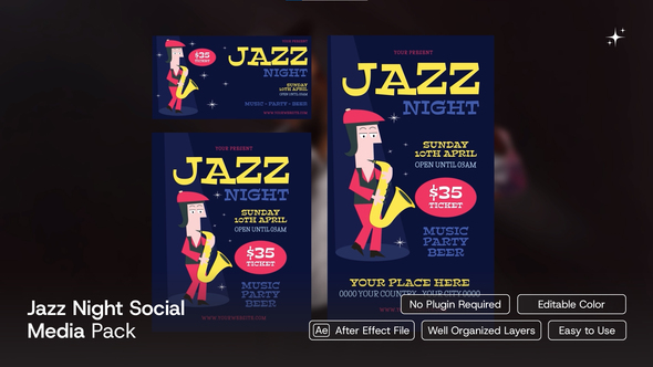 Jazz Night Social Media Pack