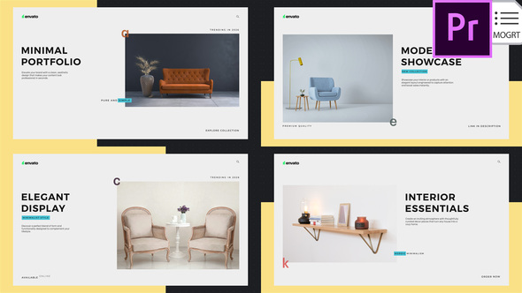 Furniture Promo Slideshow | Premiere Pro