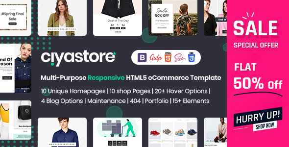 Ciyastore - Multi-Purpose Responsive HTML5 eCommerce Template