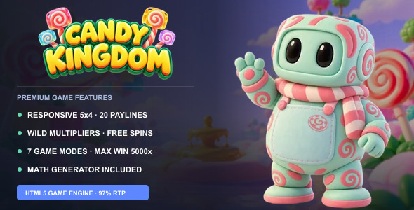 Candy Kingdom | Responsive HTML5 Slot Game Template