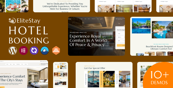 EliteStay - Hotel Booking WordPress Theme preview