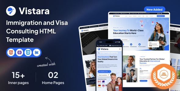 Vistara - Immigration and Visa Consulting HTML Template