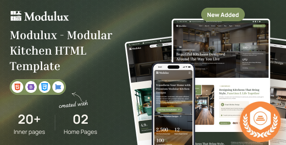 Modulux - Modular Kitchen HTML Template