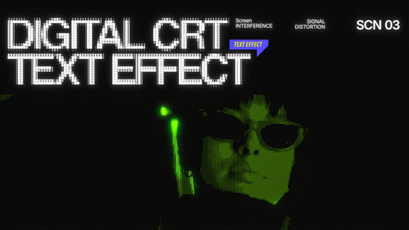 Digital CRT Text Effect
