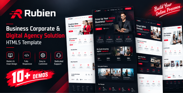 Rubien - Business Corporate & Digital Agency IT Solution HTML5 Template