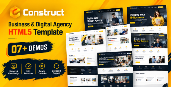 Construc - Business & Digital Agency HTML5 Template