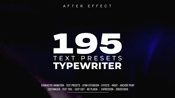 Realistic Typewriter Text Presets
