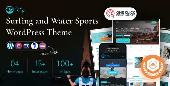 WaveSurfer - Surfing and Water Sports WordPress Theme preview