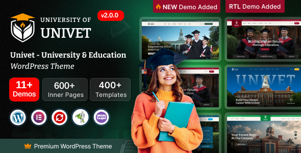 Univet – University Education WordPress Theme