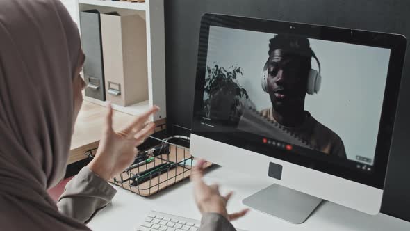 Female Teacher Talking with Student on Online Video Call