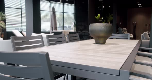 Summer Black Terrace Furniture with Minimalist Chair and Table