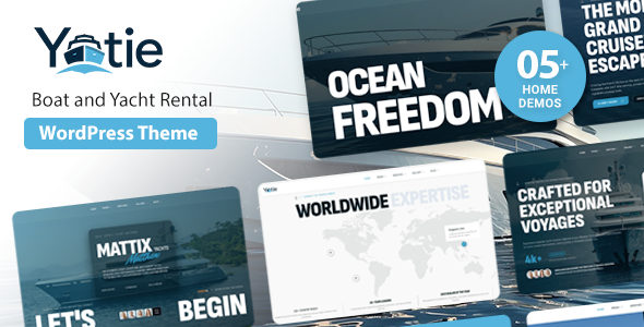Yatie - Yacht Charter & Boat Rental WordPress Theme with Online Booking preview