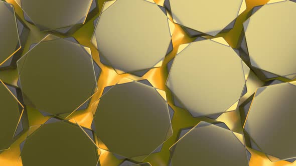 Hexagon Yellow Background