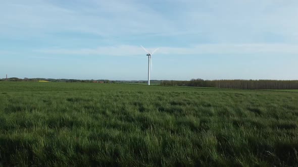 Aerial Photography From a Drone Wind Farm Clean Energy