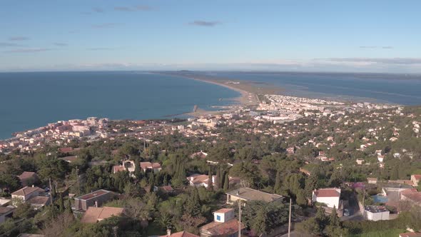 Aerial view of Sete, France