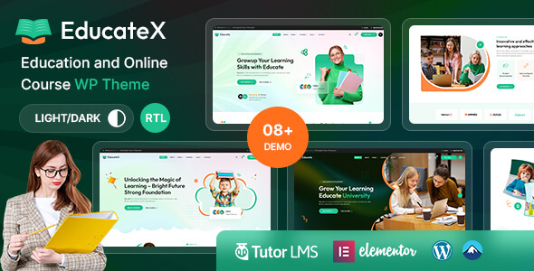 EducateX - Education & Online Course WordPress Theme + RTL preview