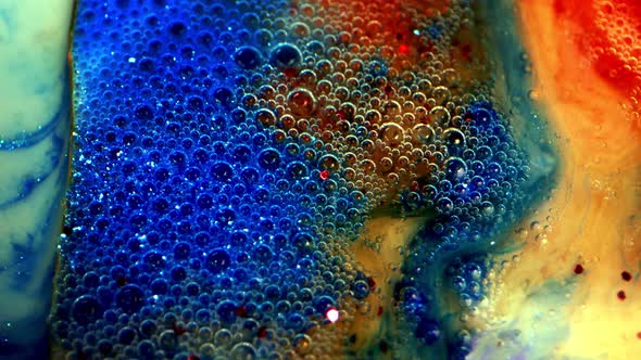 Bubbles On Oil Water