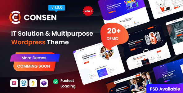 Consen - IT Solutions & Business WordPress Theme preview