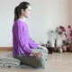 Women meditating cross legged - VideoHive Item for Sale