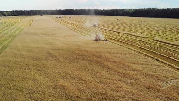 Few Harvesters To Harvest Grain Crops