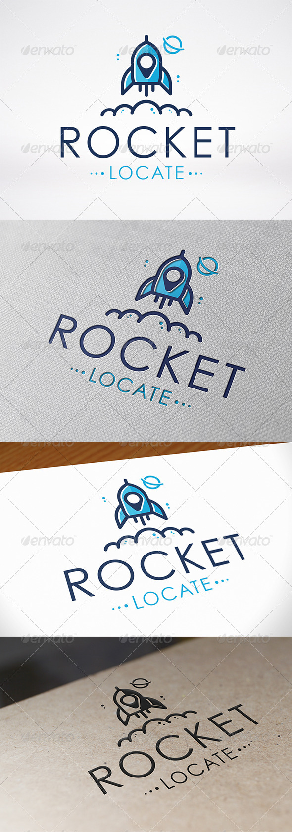 Rocket Locator Logo Template