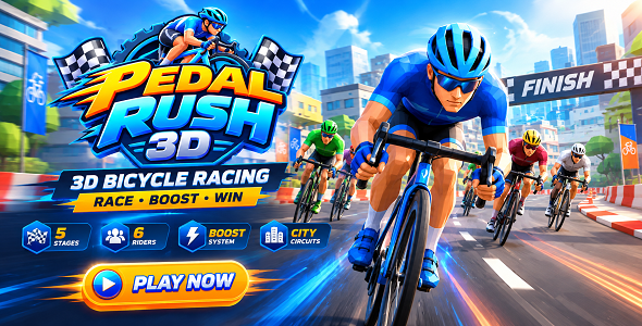 Pedal Rush 3D | Bicycle Racing HTML5 Game