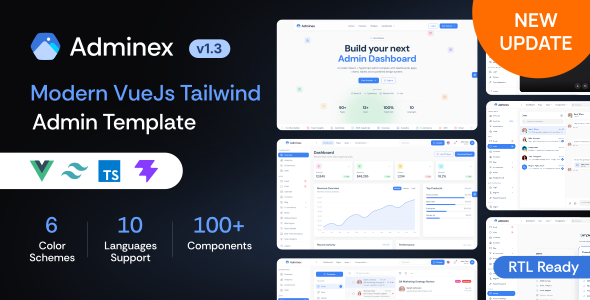 Adminex - Vue & Tailwind CSS Admin Dashboard Template