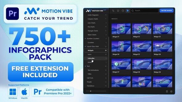 Infographics Pack | Free Extension for Premiere Pro Included