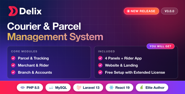 Delix Courier - Parcel Delivery and Courier Management System