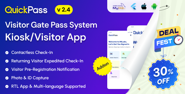 QuickPass - Visitor Gate Pass System Frontdesk App/Visitor App