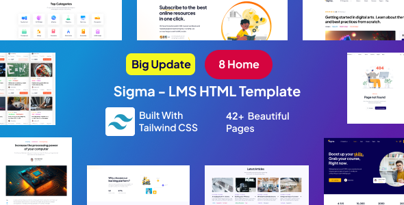 Sigma – Online Education LMS HTML5 Template