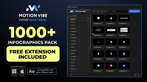 Infographics Pack | Free Extension for After Effects Included
