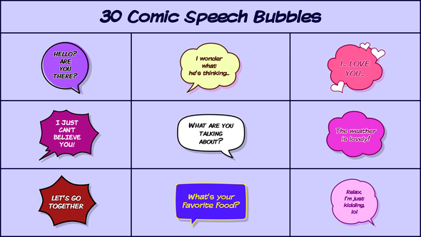 Comic Speech Bubbles