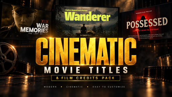 Cinematic Movie Titles & Film Credits Pack | Trailer Intro Opener