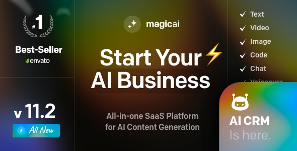 MagicAI - All-In-One SaaS Platform for AI Text, Image and Content Generation