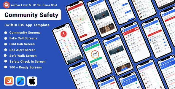 GuardLink | Community and Women Safety SwiftUI iOS App Template