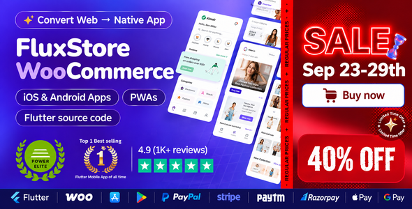 Fluxstore WooCommerce - Flutter E-commerce Full App