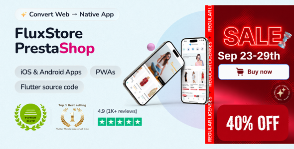 Fluxstore Prestashop - Flutter E-commerce Full App