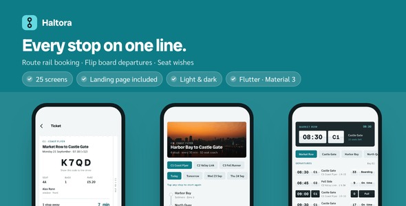 Haltora | Flutter Bus Ticket Booking App with Laravel Admin