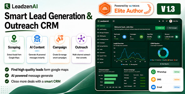 LeadzenAI - Smart Lead Generation & Outreach CRM