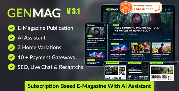 GenMag - E-Magazine with AI Assistant