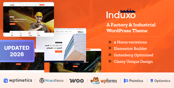 Induxo - Factory & Industry WordPress Theme