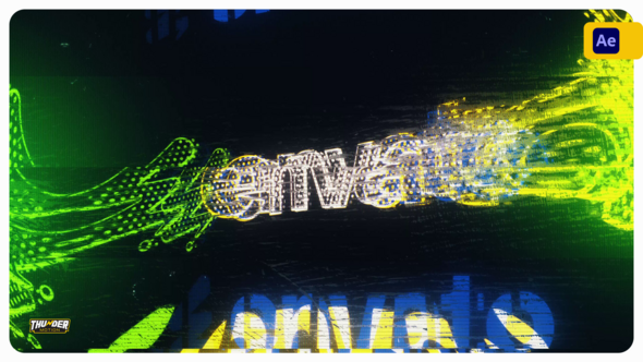Cyber Vortex Glitch Logo Reveal