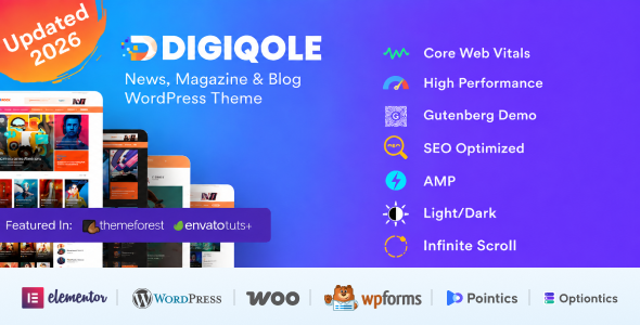 Digiqole - WordPress Newspaper Magazine Blog Theme