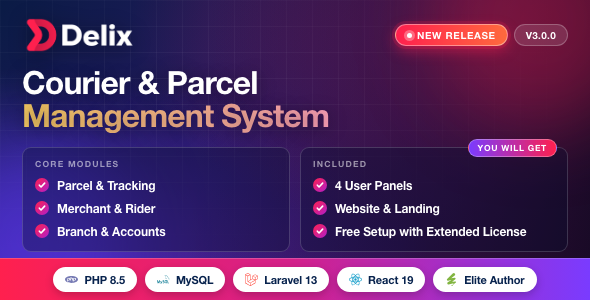 Delix Courier - Parcel Delivery and Courier Management System