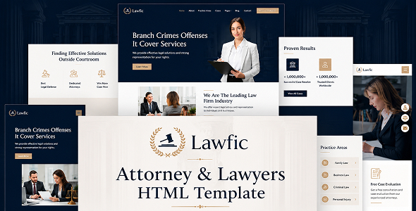 Lawfic - Attorney and Lawyer HTML Template