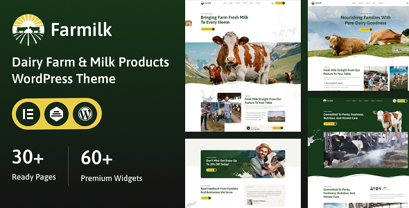 Farmilk – Dairy Farm & Milk WordPress Theme